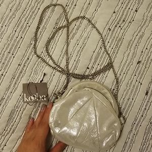 Metallic Silver Kooba Lexie Kiss Petite Bag